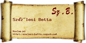 Szélesi Betta névjegykártya
